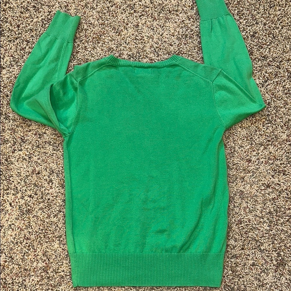 Boys/Kids Polo by Ralph Lauren Green V-Neck Sweater Embroidered Size YM10-12 - Picture 4 of 5